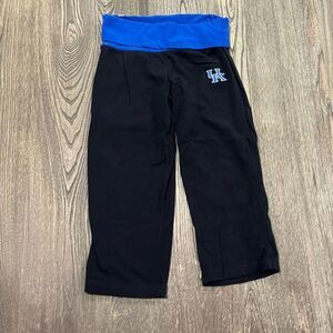 Pro Edge by Knights Apparel Pants Kentucky Capris Stretch Black Blue Size Medium